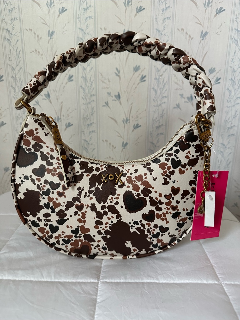 Betsey Johnson Cow Print Hobo